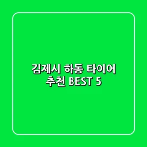 김제시 하동 타이어 추천 BEST 5