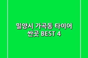 밀양시 가곡동 타이어 싼곳 BEST 4