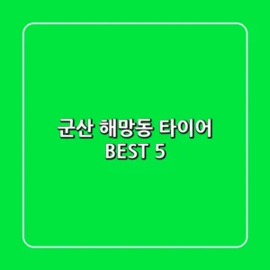 군산 해망동 타이어 BEST 5