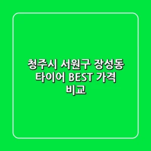 청주시 서원구 장성동 타이어: BEST 가격 비교