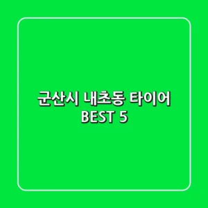 군산시 내초동 타이어 BEST 5
