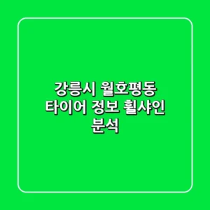 강릉시 월호평동 타이어 정보: 휠샤인 분석