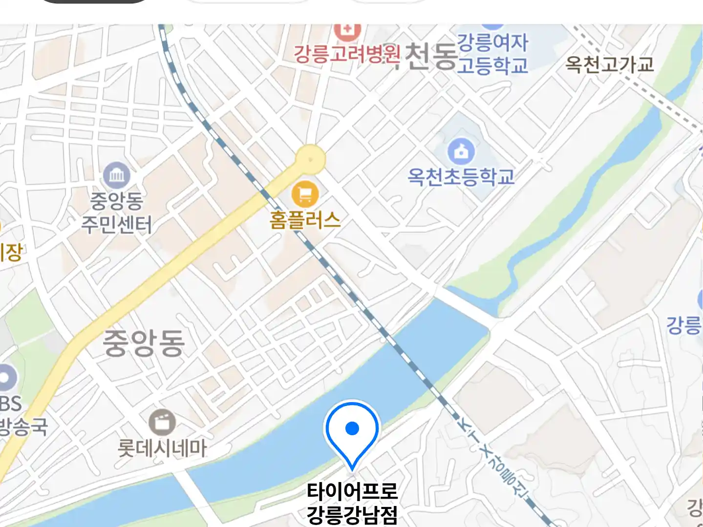 타이어프로 강릉강남점 위치