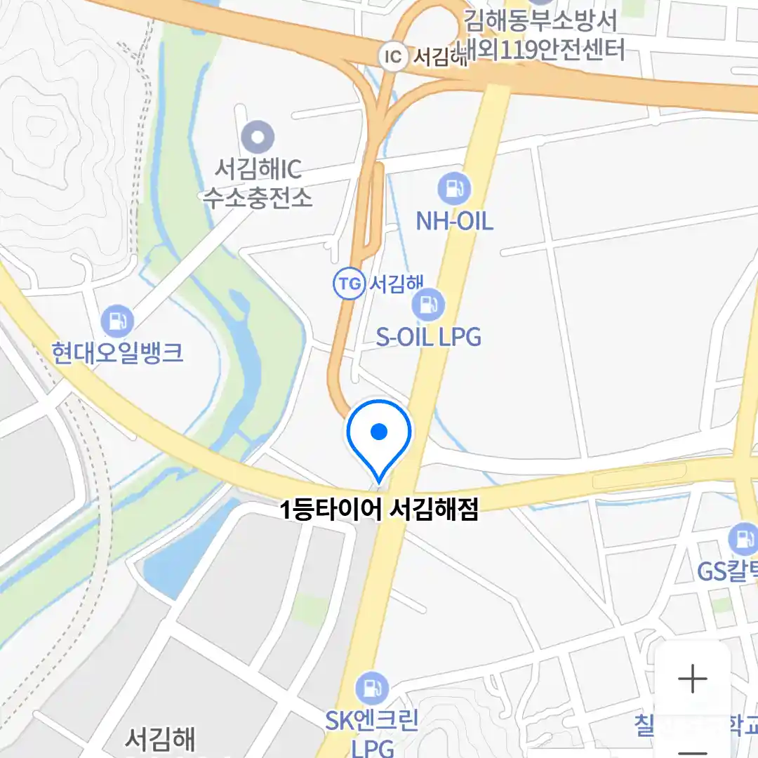 1등타이어 서김해점 지도