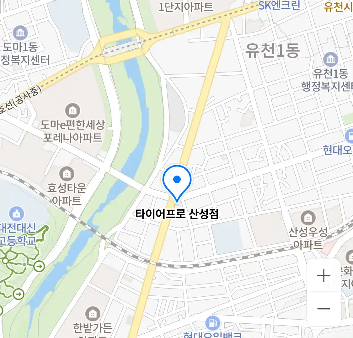 타이어프로 산성점 위치