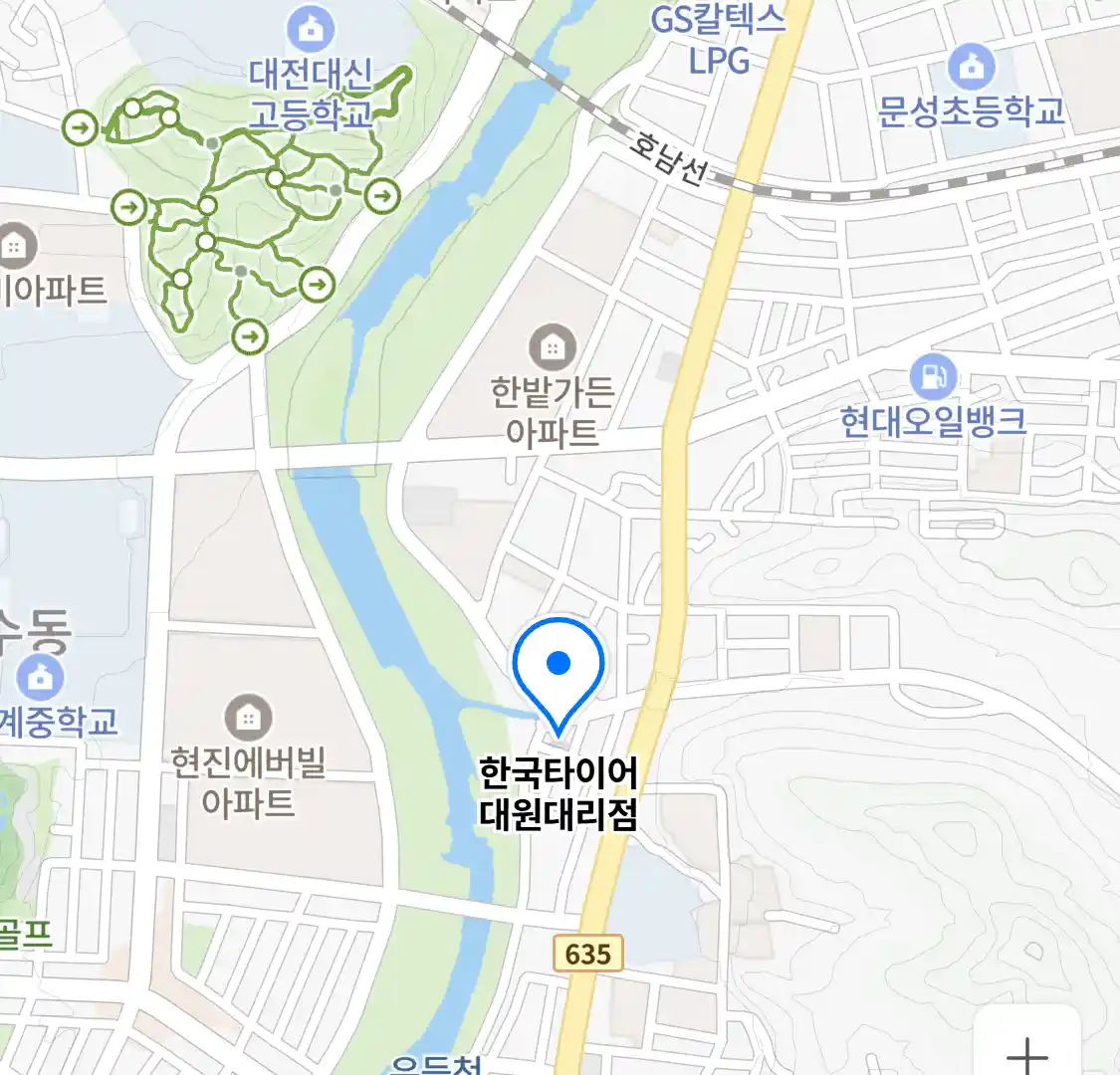 한국타이어 대원대리점 위치