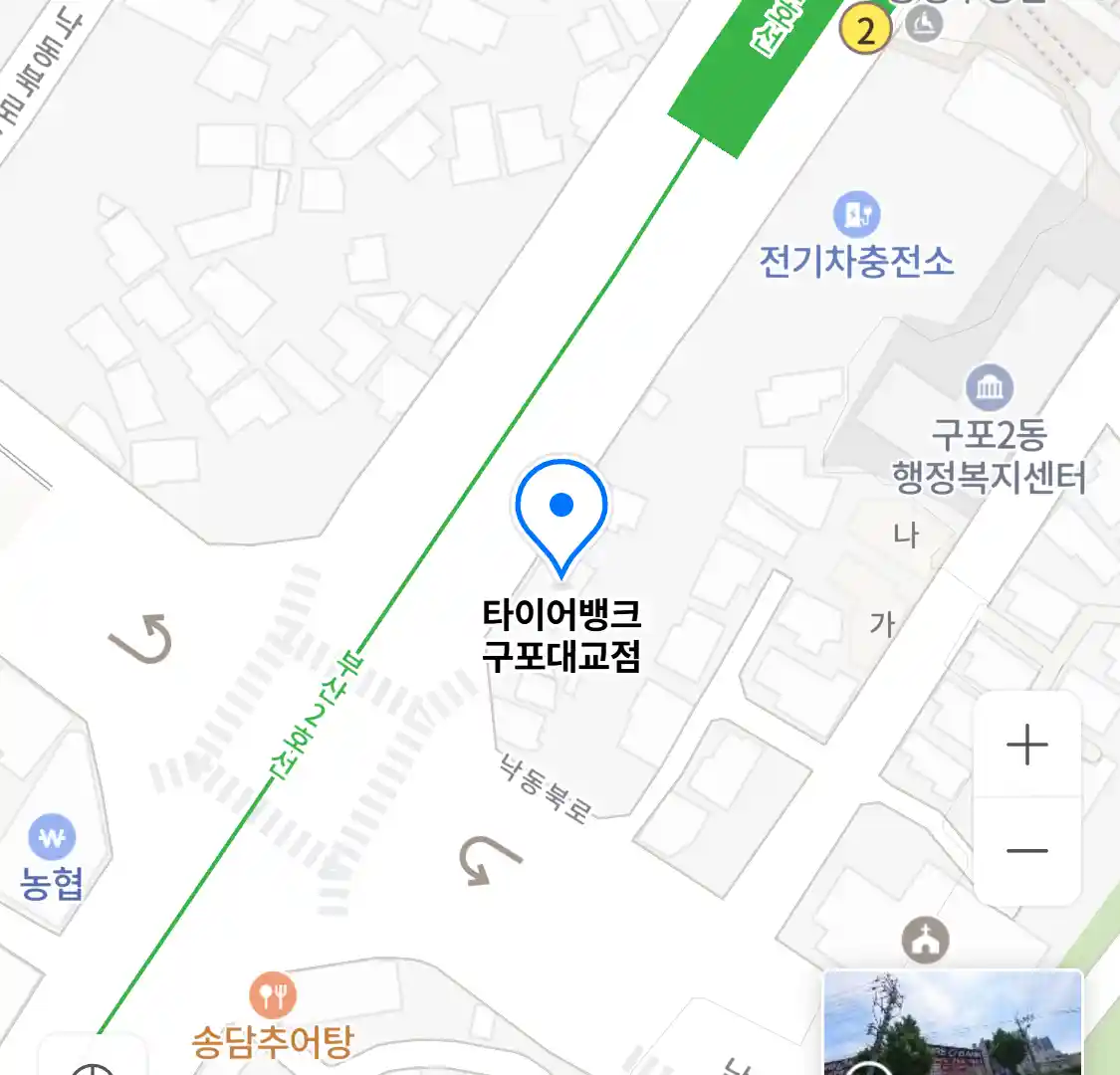 타이어뱅크 구포대교점 지도