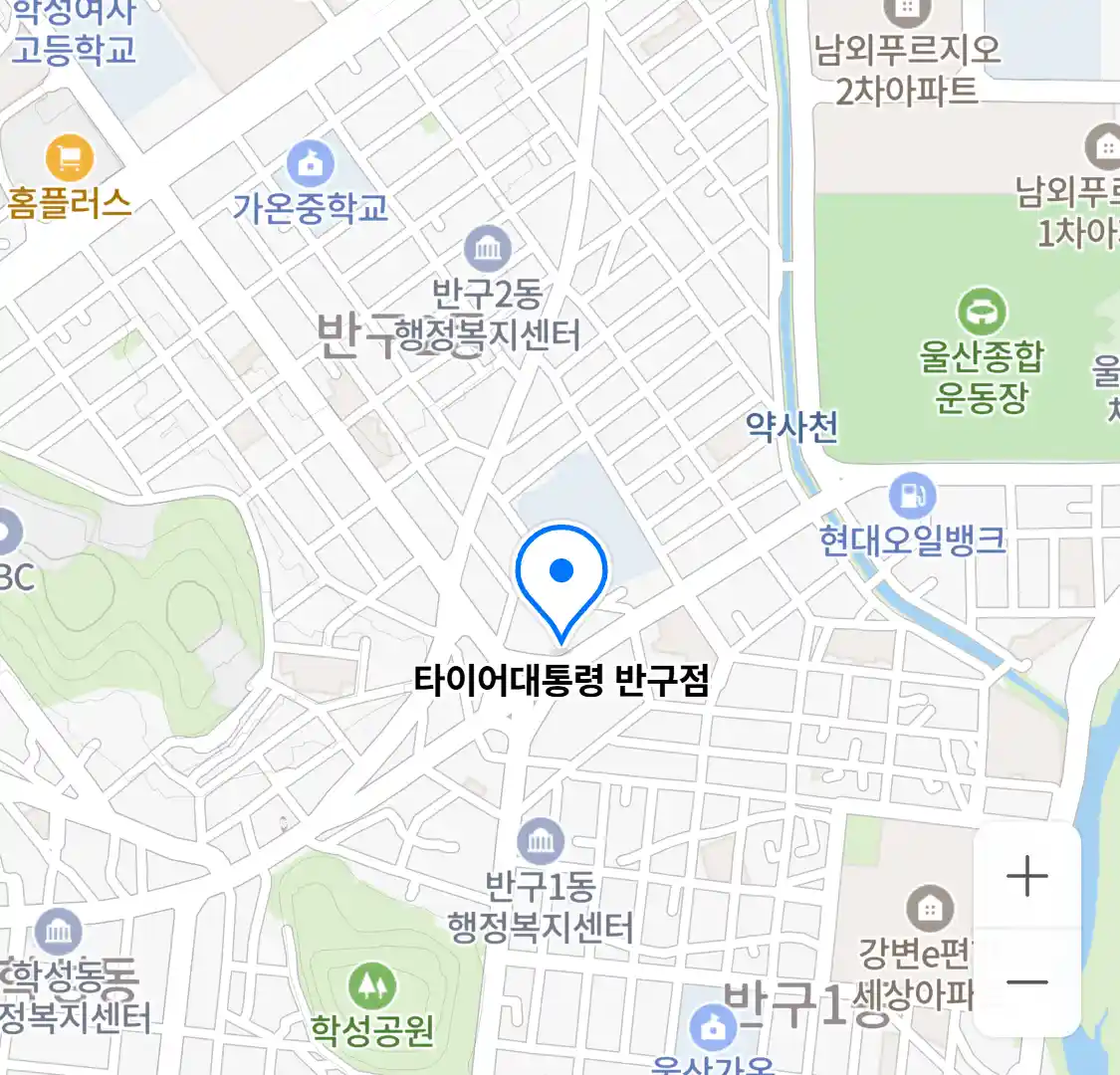 타이어대통령 반구점 위치